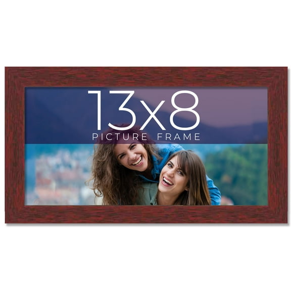 13x8 Frame Brown Solid Wood Picture Frame Width 0.75 Inches | Interior Frame Depth 0.5 Inches |
