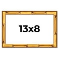 thumbnail image 1 of 13x8 Frame Gold Bamboo Picture Frame - Complete Modern Photo Frame Includes UV Acrylic Shatter, 1 of 8