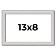 thumbnail image 1 of 13x8 Frame Silver Inner Slope Bevel Picture Frame | 1 Inch Moulding Width | 0.75 Inch Rabbet Depth, 1 of 8