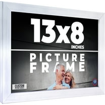 13x8 Frame Silver Real Wood Picture Frame Width 0.75 inches | Interior Frame Depth 0.5 inches |
