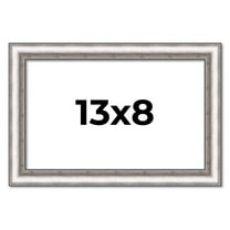 13x8 Frame Silver Real Wood Picture Frame Width 1.25 Inches | Interior Frame Depth 0.5 Inches |