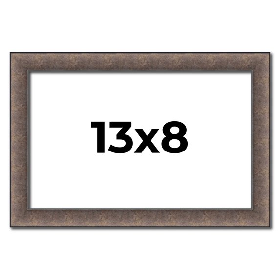 13x8 Frame Silver Real Wood Picture Frame Width 1.25 Inches | Interior Frame Depth 0.5 Inches |