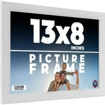 13x8 Frame White Real Wood Picture Frame Width 0.75 inches | Interior Frame Depth 0.5 inches |