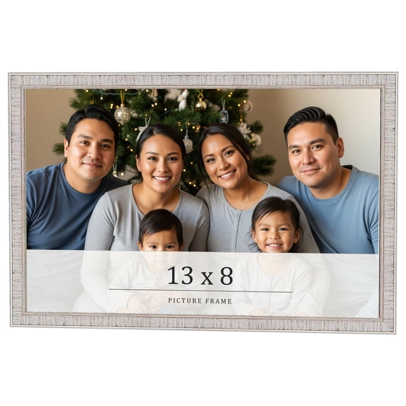 13x8 Frame White Real Wood Picture Frame Width 0.75 inches | Interior Frame Depth 0.5 inches |