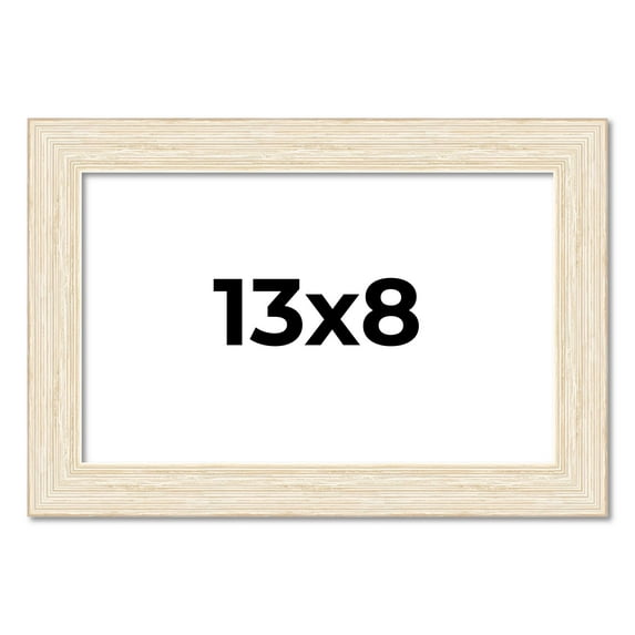 13x8 Frame White Real Wood Picture Frame Width 1.5 inches | Interior Frame Depth 0.5 inches | Barn