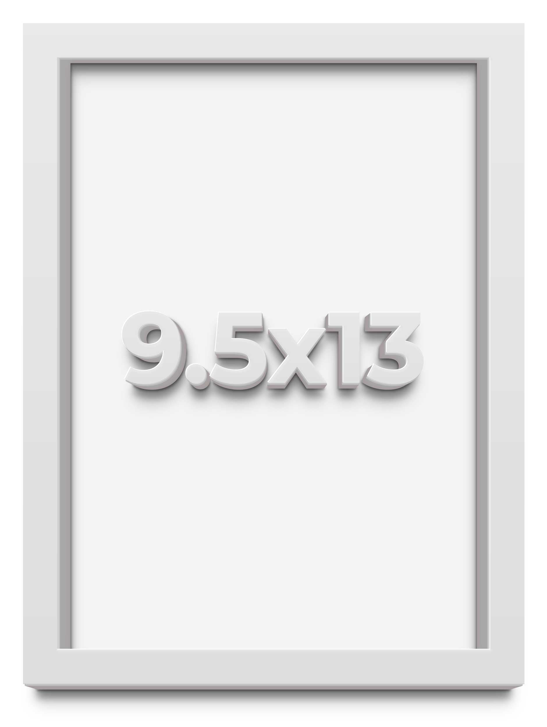 13x9.5 White Shadowbox Frame - Interior Size 13x9.5 by 1 Inches - Made ...