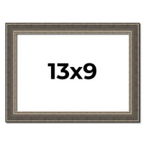 13x9 Frame Silver Real Wood Picture Frame Width 1.25 Inches | Interior Frame Depth 0.5 Inches |