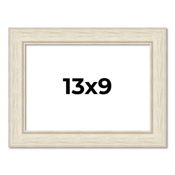 13x9 Frame White Real Wood Picture Frame Width 1.75 inches | Interior Frame Depth 0.5 inches |