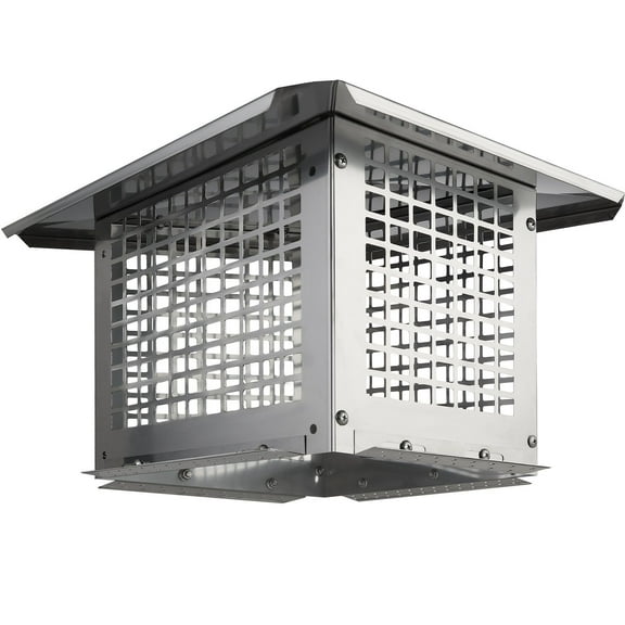 13x9 Inch Chimney Cap, 304 Stainless Steel - Wind Resistant Fireplace Cover w/ Mounting Hardware, Easy Install Fits Clay Flue Tiles