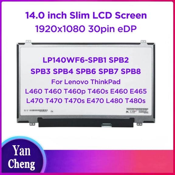 14.0 Laptop LCD Screen LP140WF6-SPB1 SPB2 SPB3 SPB4 SPB6 SPB7 SPB8 IPS 1920x1080 30pin Display Panel