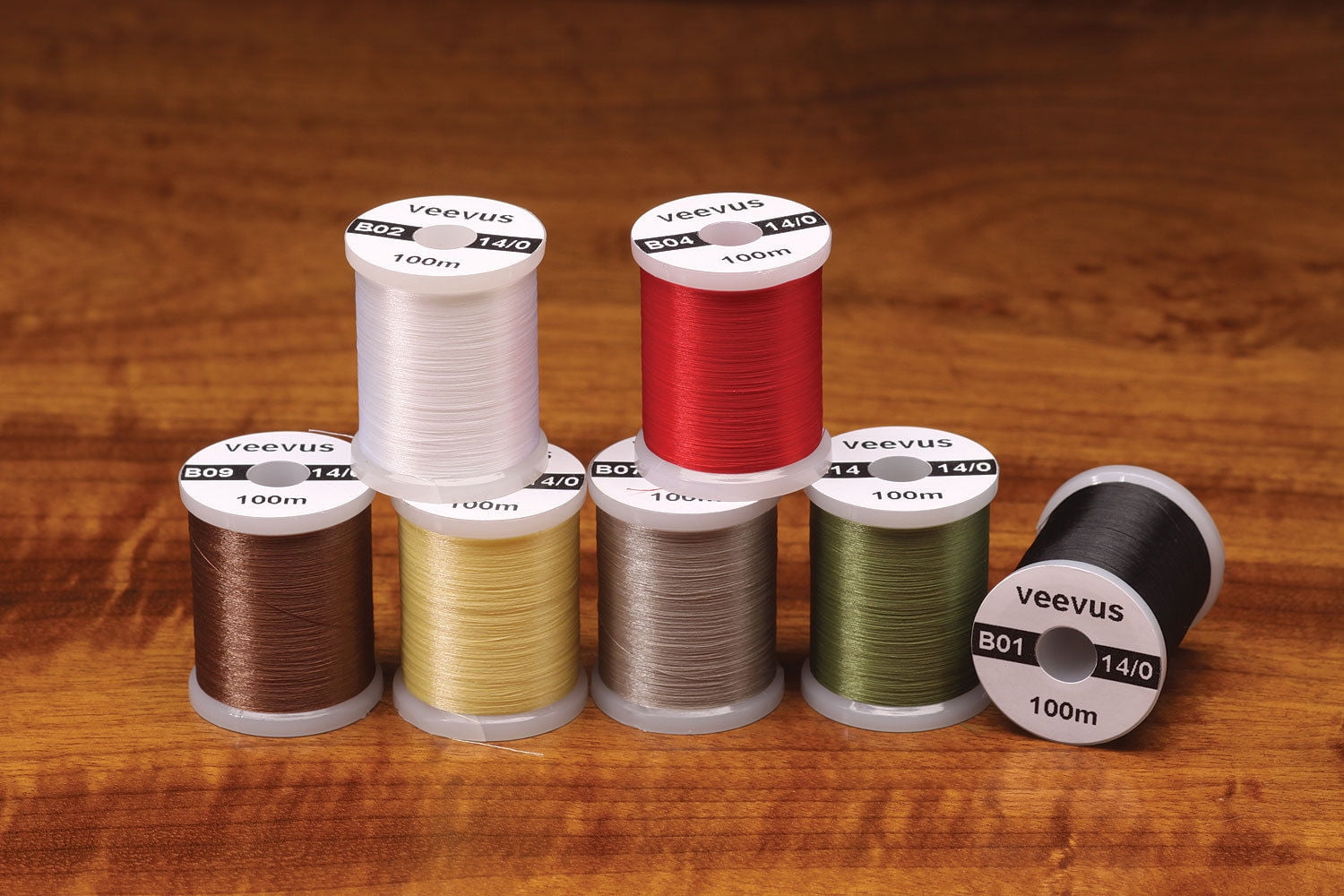Veevus Thread 8/0 Brown - 100m Spool, Strong & Lightweight Fly Tying Thread