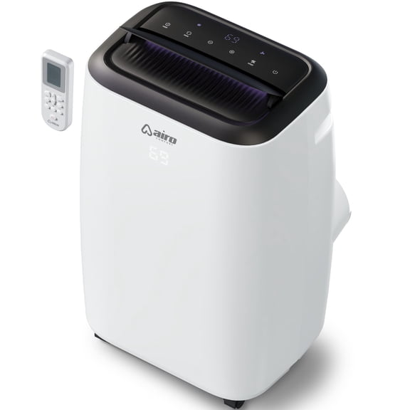 14,000 BTU (10,000 BTU DOE) Portable Air Conditioner Cools 700 Sq. Ft. with Dehumidifier and LCD Remote in White