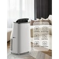 thumbnail image 1 of 14,000 BTU Portable Air Conditioner Cools Up to 750 Sq.Ft, 3-IN-1 Quiet Portable AC Unit with Remote Control & Installation Kits for Large Room, Smart/Sleep Mode, Auto Swing, 24H Timer, 1 of 8