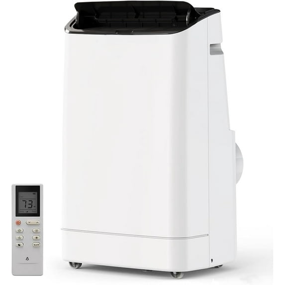 14,000 BTU Portable Air Conditioner Cools Up to 750 Sq.Ft, 3-IN-1 Quiet Portable AC Unit with Remote Control & Installation Kits for Large Room, Smart/Sleep Mode, Auto Swing, 24H Timer