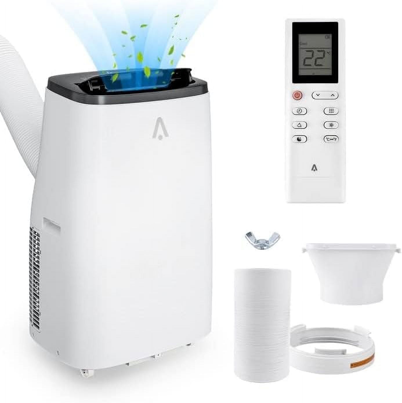 14,000 BTU 800 Sq Ft Portable Air Conditioner, Ultra Quiet, White