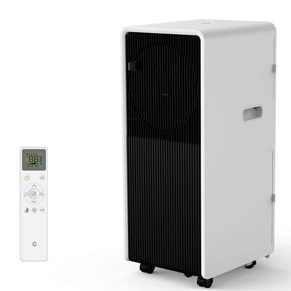 14,000 BTU Portable Air Conditioner with Remote Control - 3-In-1 Drainage-Free AC Unit with Dehumidifier & Fan for Rooms Up to 700 Sq.Ft | Includes Sleep Mode, 24H Timer, 3 Speeds & Window Kit, Black