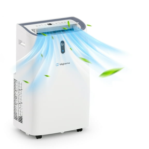 14,000 BTU Portable Air Conditioners for Rooms Up to 700 Sq.Ft, 4 Models Cooling, Heat, Dehumidifier & Fan with Remote Control, Auto Swing, LED Display, Window Installation Kit Included