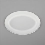 14.062 in. Royale Bright White Porcelain Oval Platter
