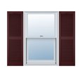 thumbnail image 1 of 14 1/2"W x 25"H Mid-America Vinyl, Standard Size Cathedral Top Center Mullion, Open Louver Shutter, w/Installation Shutter-Lok's & Matching Screws, 167 - Bordeaux, 1 of 14