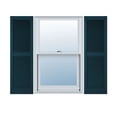 thumbnail image 1 of 14 1/2"W x 26"H Lifetime Vinyl, Custom Straight Top Center Mullion, Open Louver Shutters, w/Shutter-Loks (Per Pair), Midnight Blue, 1 of 15