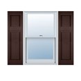 thumbnail image 1 of 14 1/2"W x 30"H Lifetime Vinyl, Custom Offset Panel, Raised Panel Shutters, Federal Brown, 1 of 16