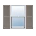 thumbnail image 1 of 14 1/2"W x 30"H Lifetime Vinyl, Custom Straight Top Center Mullion, Open Louver Shutters, w/Shutter-Loks (Per Pair), Clay, 1 of 15