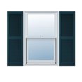thumbnail image 1 of 14 1/2"W x 38"H Lifetime Vinyl, Custom Straight Top Center Mullion, Open Louver Shutters, w/Shutter-Loks (Per Pair), Midnight Blue, 1 of 15