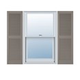 thumbnail image 1 of 14 1/2"W x 51"H Lifetime Vinyl, Custom Straight Top Center Mullion, Open Louver Shutters, w/Shutter-Loks (Per Pair), Clay, 1 of 15