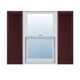 thumbnail image 1 of 14 1/2"W x 88"H Lifetime Vinyl, Custom Straight Top All Louver, Open Louver Shutters, w/Shutter-Loks (Per Pair), Bordeaux, 1 of 15