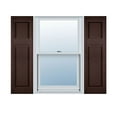 thumbnail image 1 of 14 1/2"W x 94"H Lifetime Vinyl, Custom Offset Panel, Raised Panel Shutters, Federal Brown, 1 of 16
