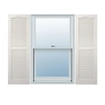 thumbnail image 1 of 14 1/2" x 51" Builders Choice Vinyl Open Louver Window Shutters, w/Shutter Spikes & Screws (Per Pair), White, 1 of 20