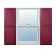 thumbnail image 1 of 14 1/2" x 55" Builders Choice Vinyl Open Louver Window Shutters, w/Shutter Spikes & Screws (Per Pair), Berry Red, 1 of 20