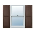 thumbnail image 1 of 14 1/2" x 66" Builders Choice Vinyl Open Louver Window Shutters, w/Shutter Spikes & Screws (Per Pair), Brown, 1 of 20