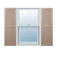 thumbnail image 1 of 14 1/2" x 66" Builders Choice Vinyl Open Louver Window Shutters, w/Shutter Spikes & Screws (Per Pair), Sandstone, 1 of 20