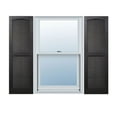 thumbnail image 1 of 14 1/2" x 80" Builders Choice Vinyl Open Louver Window Shutters, w/Shutter Spikes & Screws (Per Pair), Black, 1 of 14