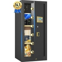 14.1 Cubic Feet Extra Large Safe Box, Heavy Duty Big Safe with Security Double Key Lock & Seperate Lock Box