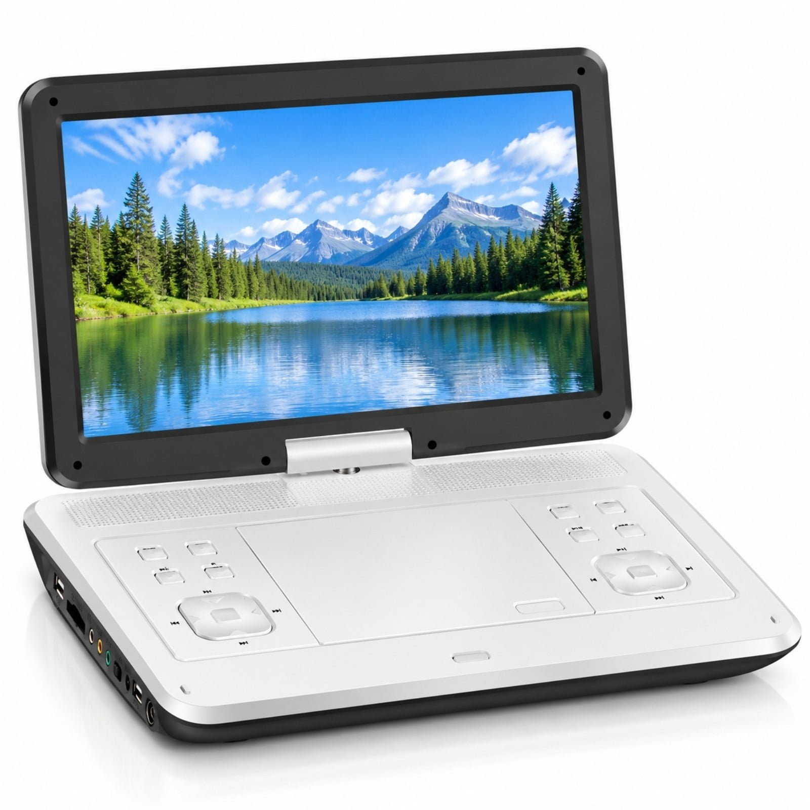 14.1-Inch Portable DVD Player with Rechargeable Battery, 180-Degree ...