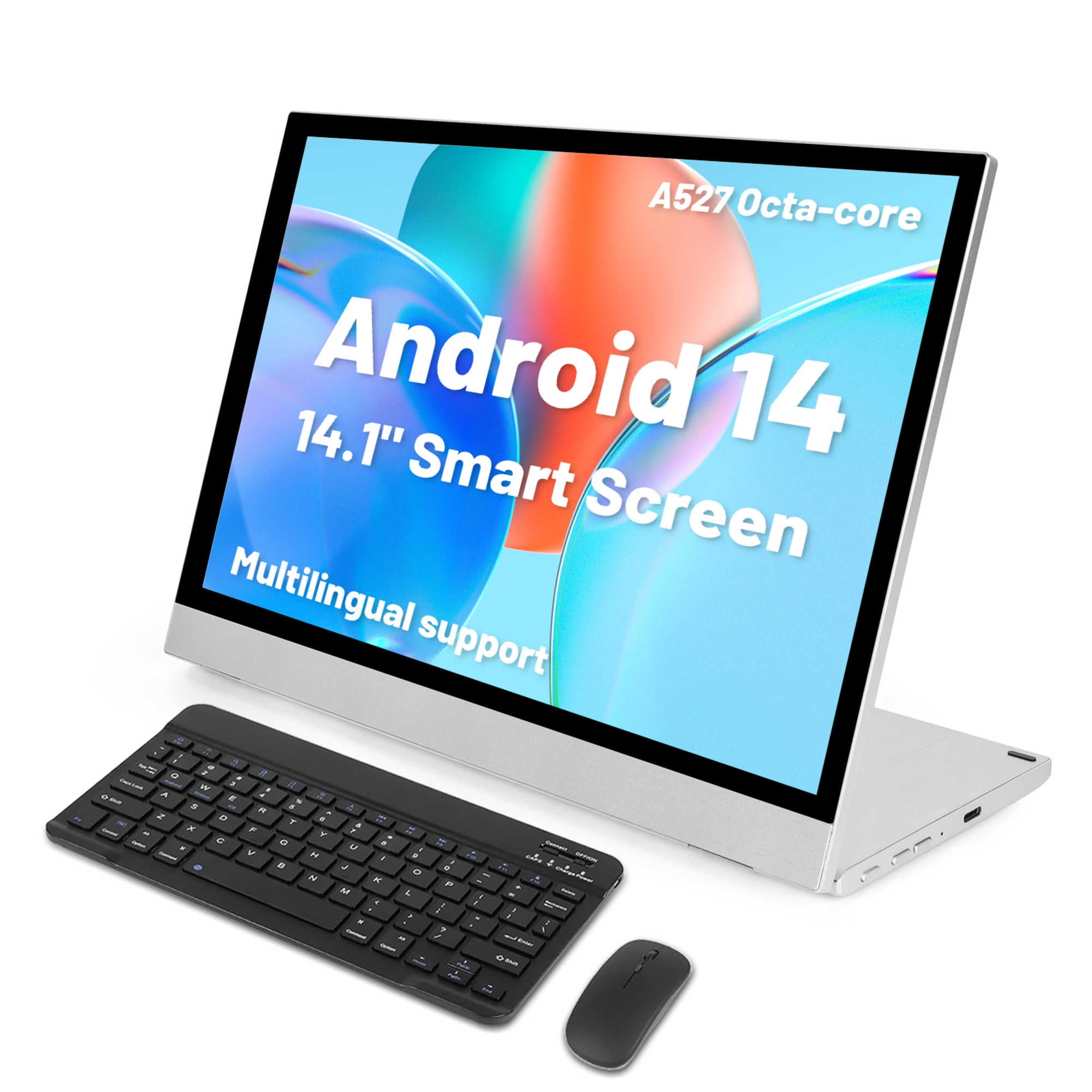 14.1 Intelligent Screen Tablet，1920*1080P,1MP Front Camera - 4GB Memory - Android 14，Silver