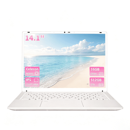 14.1" Laptop,Intel Celeron N5105(Beat N5095, 4C/4T), 16GB RAM, 512GB SSD Backlit Keyboard, Win11 Pro