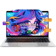 14.1" Lightweight Laptop Office 2024 Windows11 Pro 8GB RAM 256GB SSD,Intel Celeron N4000(up to 2.5GHz)Bussiness Computer