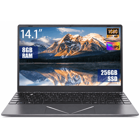 14.1" Slim Laptop Computer, Intel Core i3 CPU, 8GB RAM 256GB SSD Notebook, Full HD Display, Lightweight Portable Laptop with WiFi, HDMI Port and HD Webcam