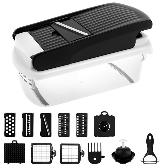 14 in 1 Vegetable Chopper Efficient Veggie Chopper with Container Practical Food Chopper Multifunctional Kitchen Chopper for Salad Potato Carrot Garlic