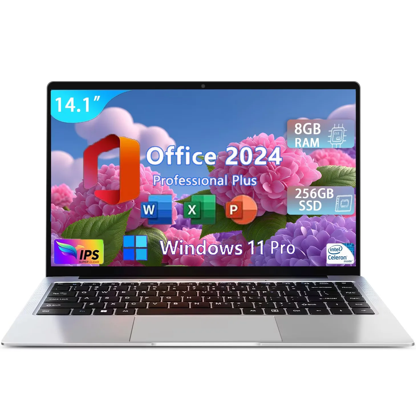 Windows 11 Pro Laptop Office 2024 8GB RAM 256GB SSD Intel