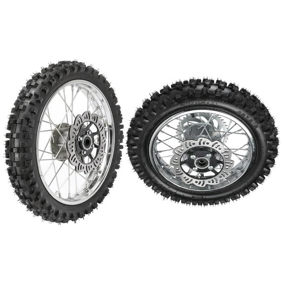 14" 12" Dirt Bike Wheels Combo Front 60/100-14 & Rear 80/100-12 Tire and Rim 12mm with 420 41T Sprocket & Rotors for Pit Bikes 70cc 110cc 125cc Apollo SSR Coolster XR CRF 50 70 Taotao