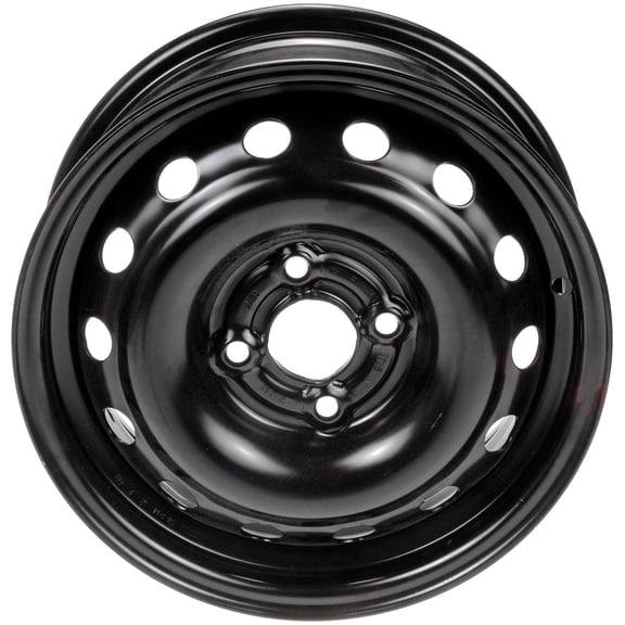 14" 14x5.5" Reconditioned OEM Black Steel Wheel Rim for 2005-2011 Chevy Aveo & 2009-2010 Pontiac G3