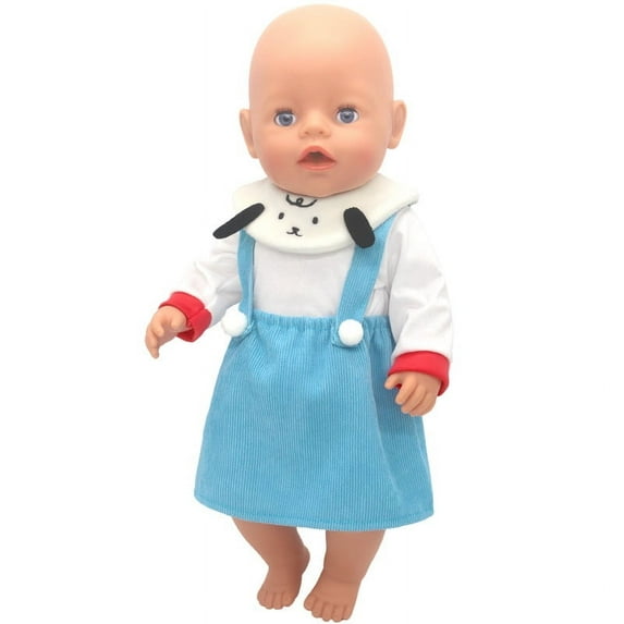 14 - 16 Inch Doll Clothes Baby Dress Set, 3 Pieces Inclueded, Blue
