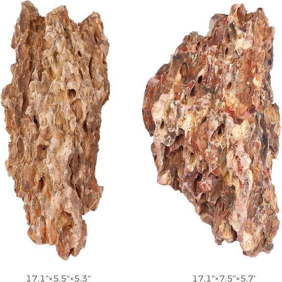 14-16 Inches Natural Dragon Stone 2 PCS Ultra Large Aquarium Rocks for Aquascaping