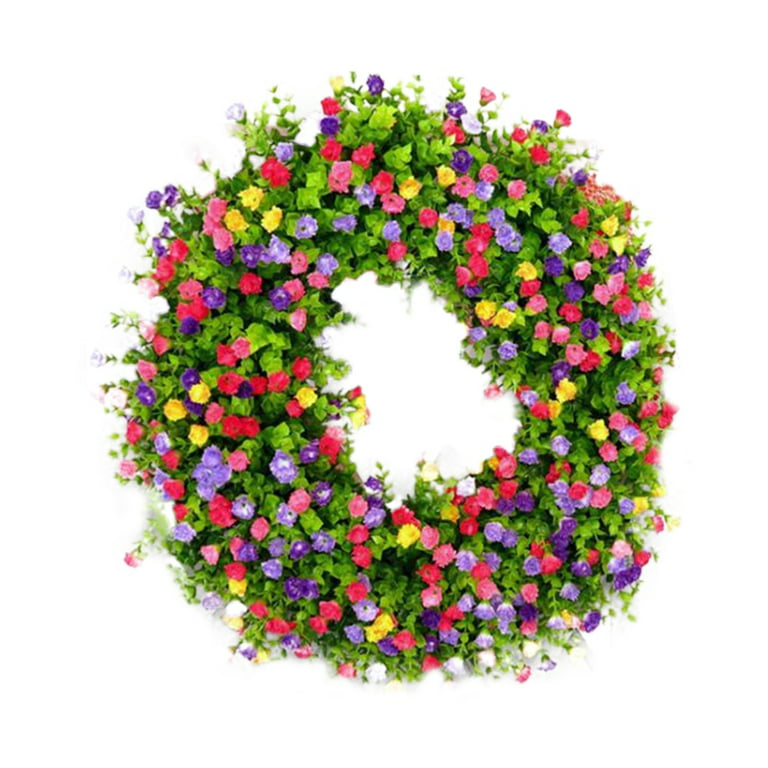 Farmhouse Colorful Cottage Wreath,beautiful Artificial Spring