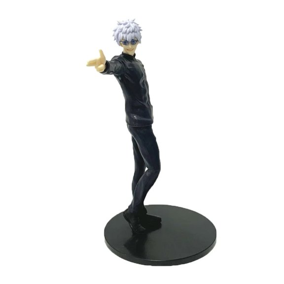 14-18CM Dynamic Action Figure Set White Hair Blindfolded & Black Hair Spell-Casting PVC Models Black Tactical Outfit Battle Dolls Desktop Bookshelf Display Miniature Ornament Men's Birthday Gift