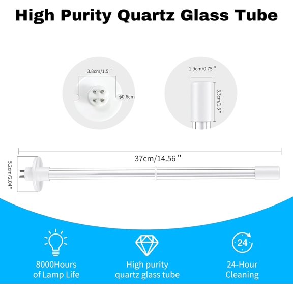 14" 18W HVAC VC Light Replacement Bulb, Compatible with APCO Mag15 Systems and Other AC HVAC Systems, OEM Quality One-Year Warranty